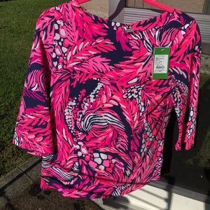 Lilly Pulitzer 3/4 sleeve It’s a jungle in here Top